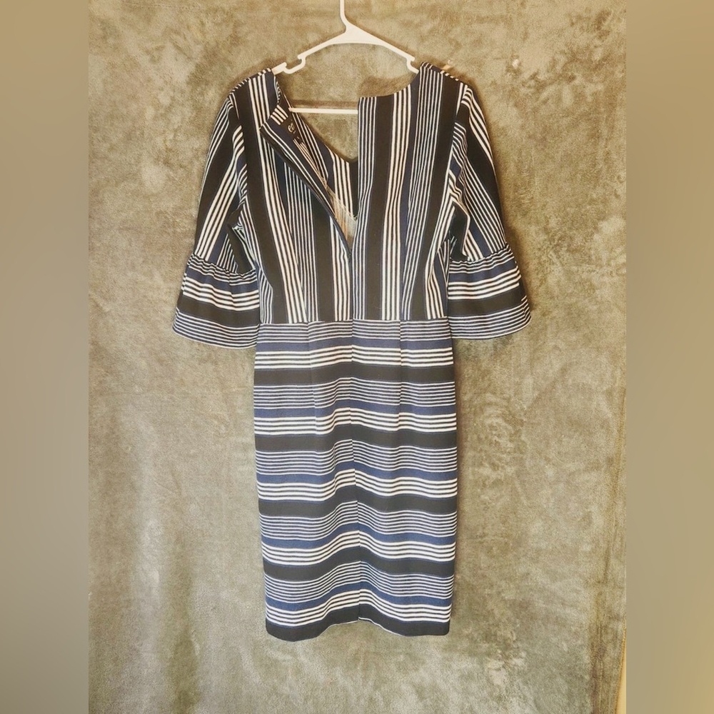 ECI Navy and White Striped Dress - Picture 3 of 8